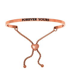 Intuitions Stainless Steel FOREVER YOURS Diamond Accent Adjustable Bracelet