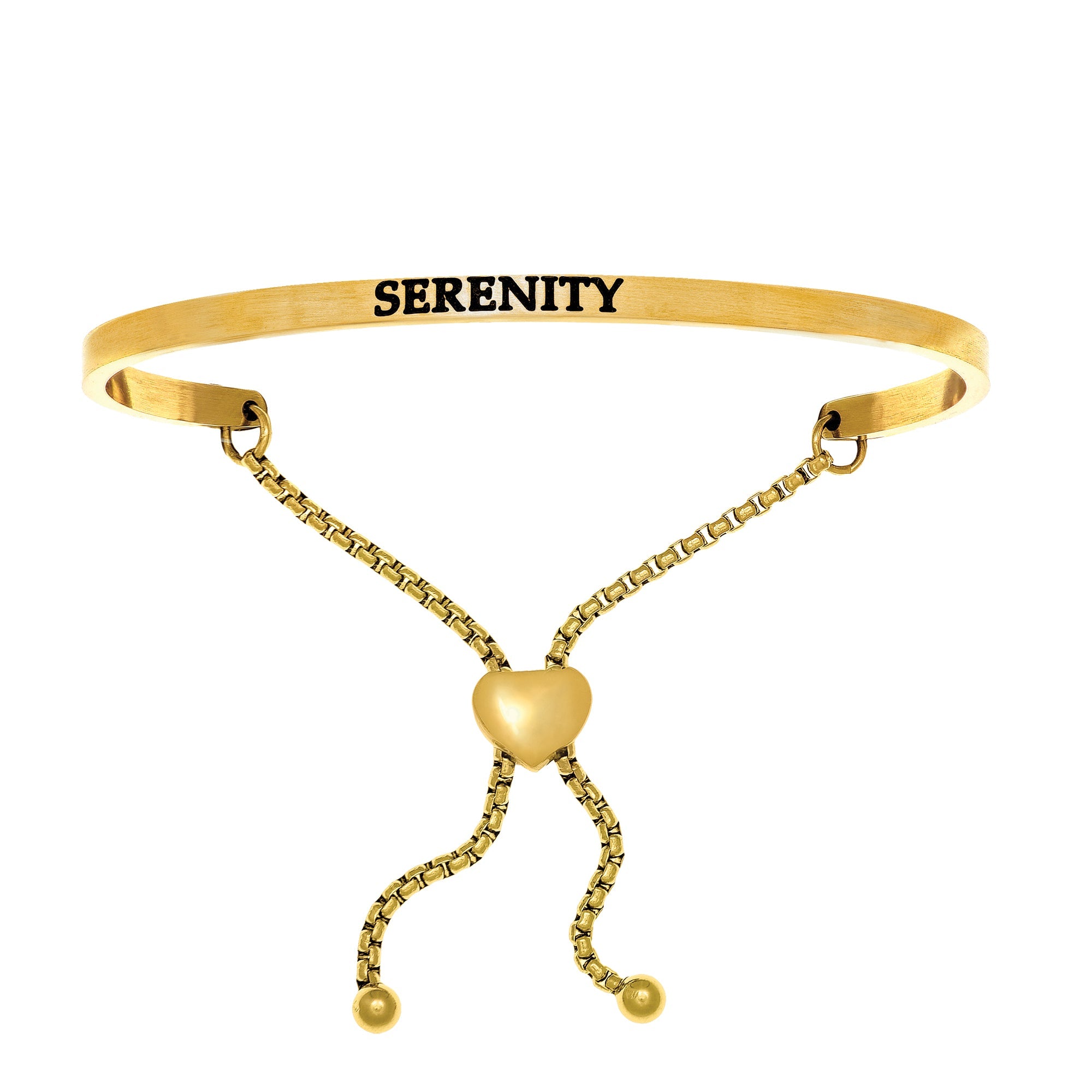 Intuitions Stainless Steel SERENITY Diamond Accent Adjustable Bracelet