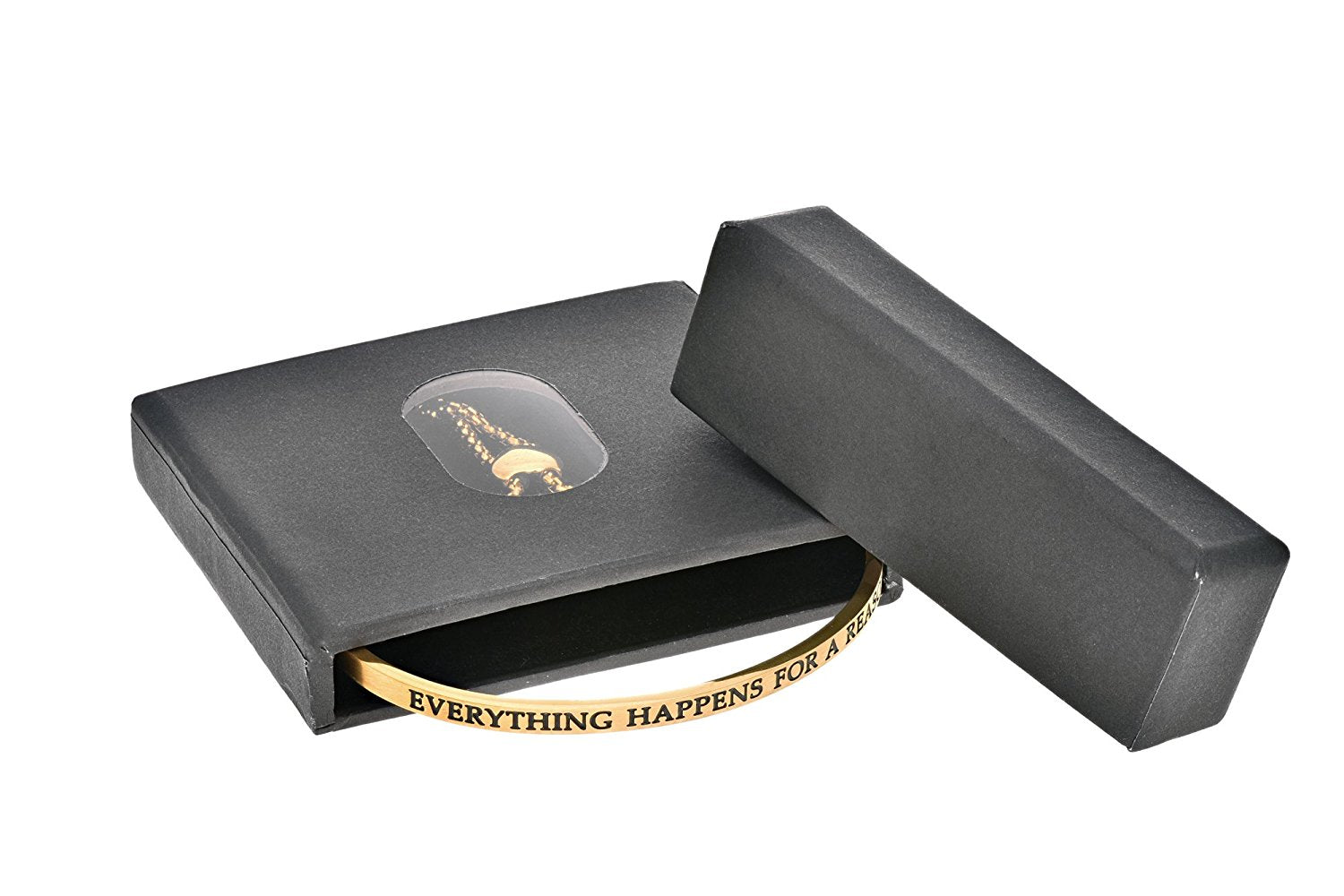 Intuitions Stainless Steel ATTITUDE IS EVERYTHING Diamond Accent Cuff Bangle Bracelet fine designer jewelry for men and women