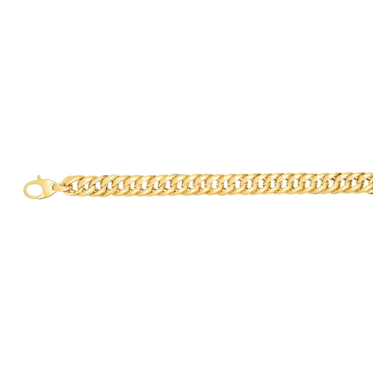 14k Yellow Gold Miami Cuban Link Bracelet, 7.75"