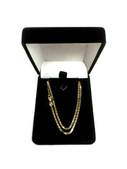 14k Yellow Gold Mariner Link Chain Necklace, 1.7 mm fine designer jewelry for men and women