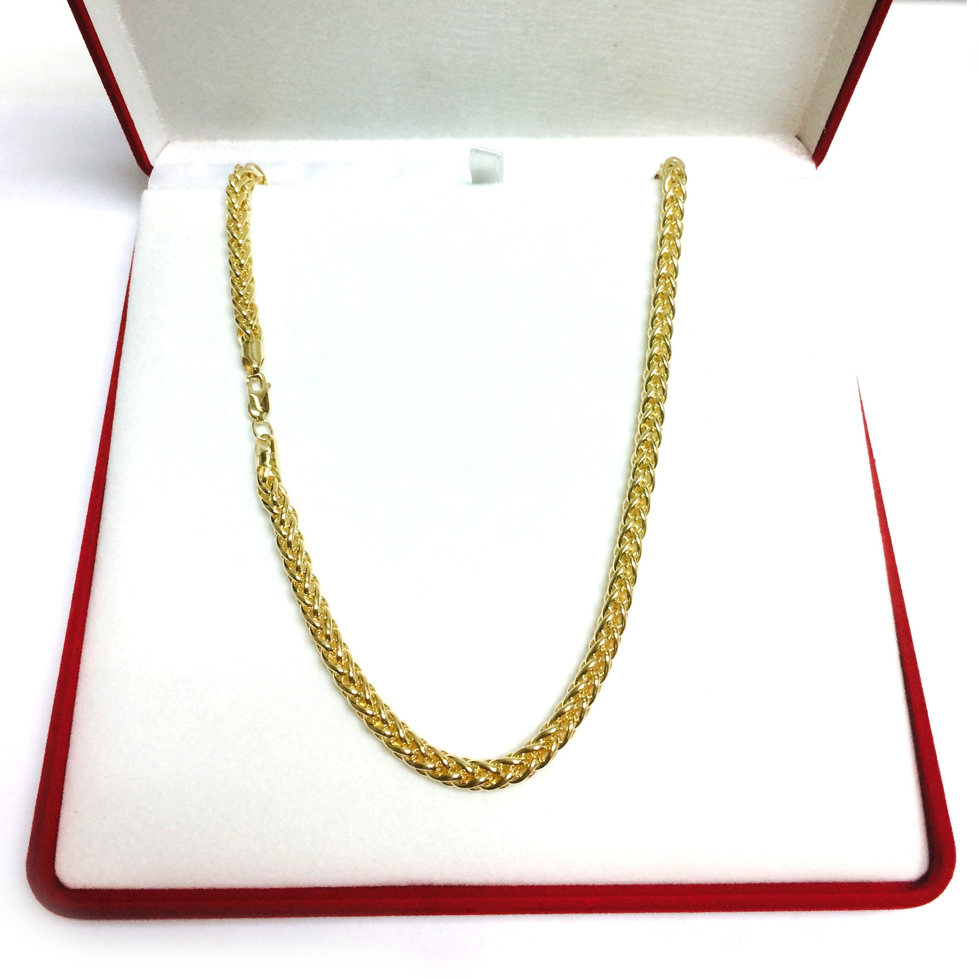 14K Yellow Gold Filled Round Franco Chain Necklace, 6.0mm Wide fine designer jewelry for men and women