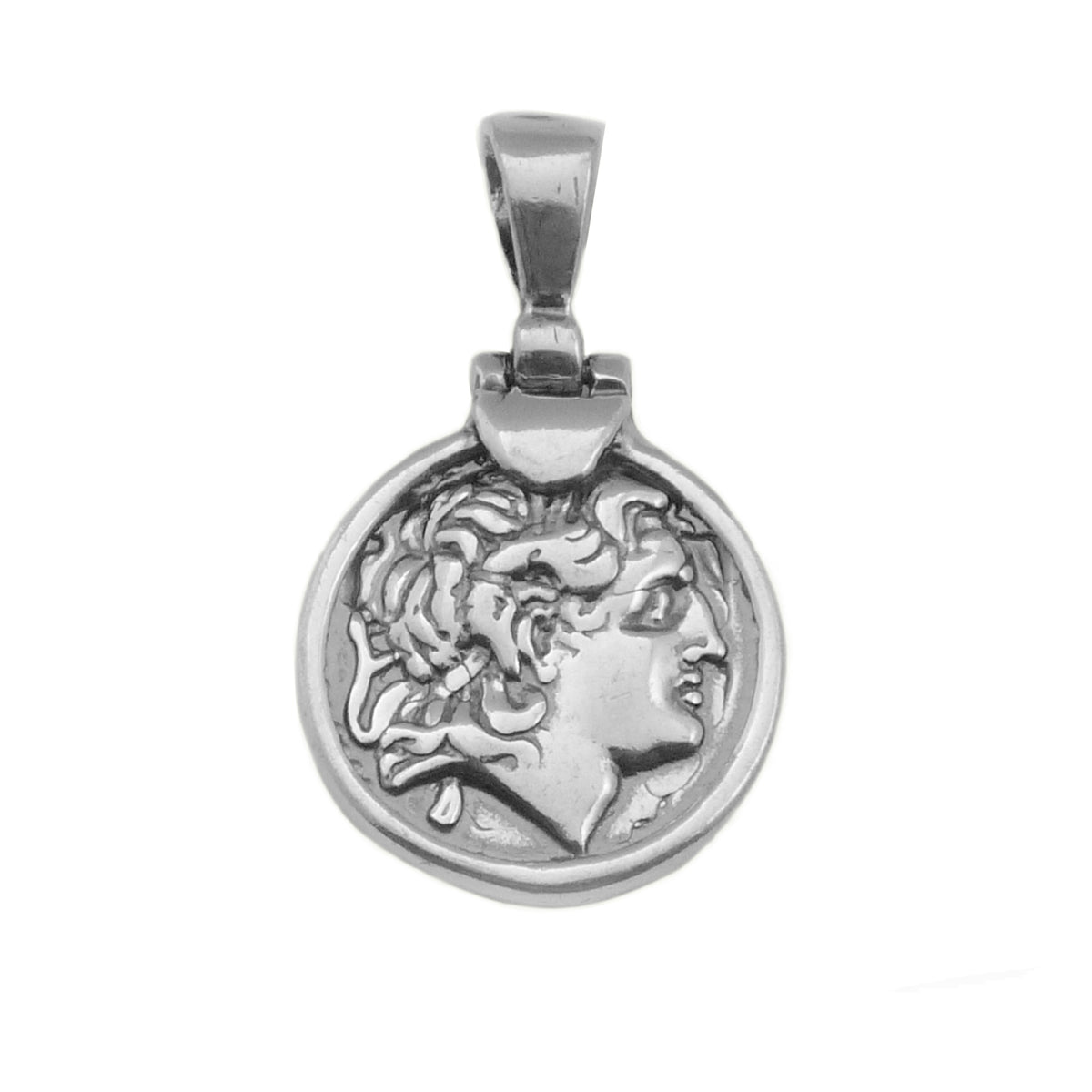 Sterling Silver Alexander The Great Pendant fine designer jewelry for men and women