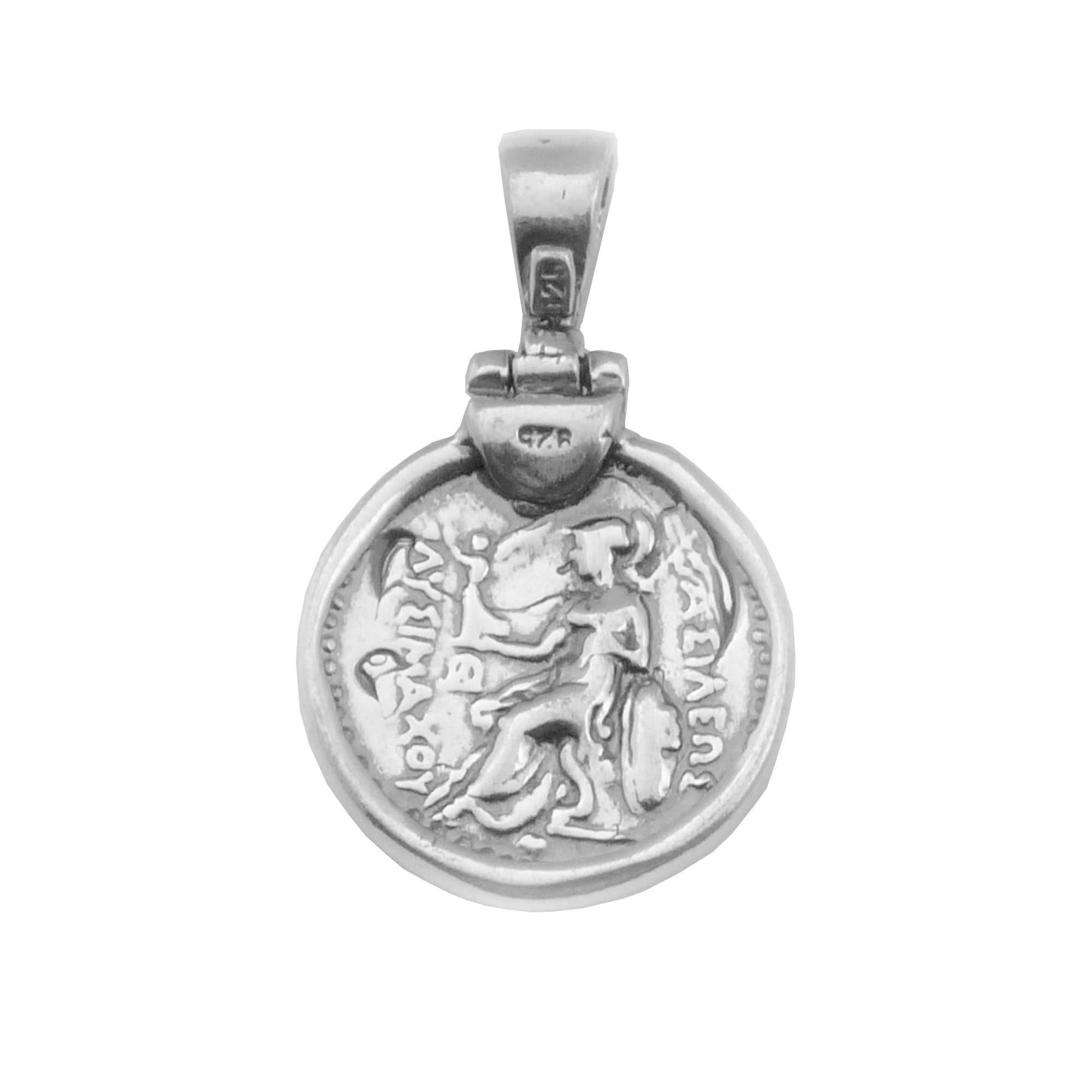 Sterling Silver Alexander The Great Pendant fine designer jewelry for men and women