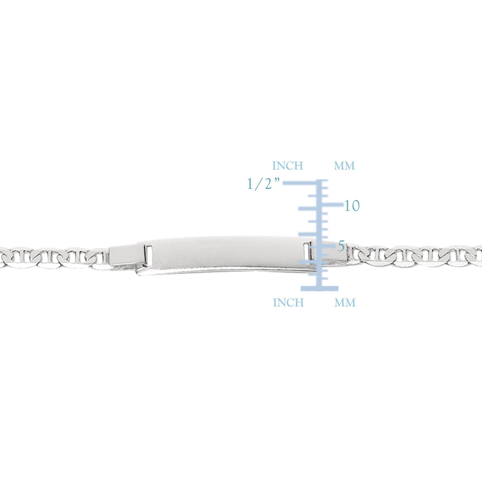 Mariner Chain Baby Id Bracelet In Sterling Silver - 6 Inches