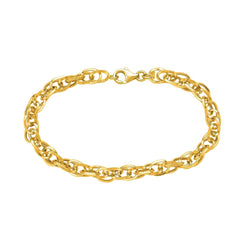 14k Yellow Gold Euro Link Chain Womens Necklace, 18"
