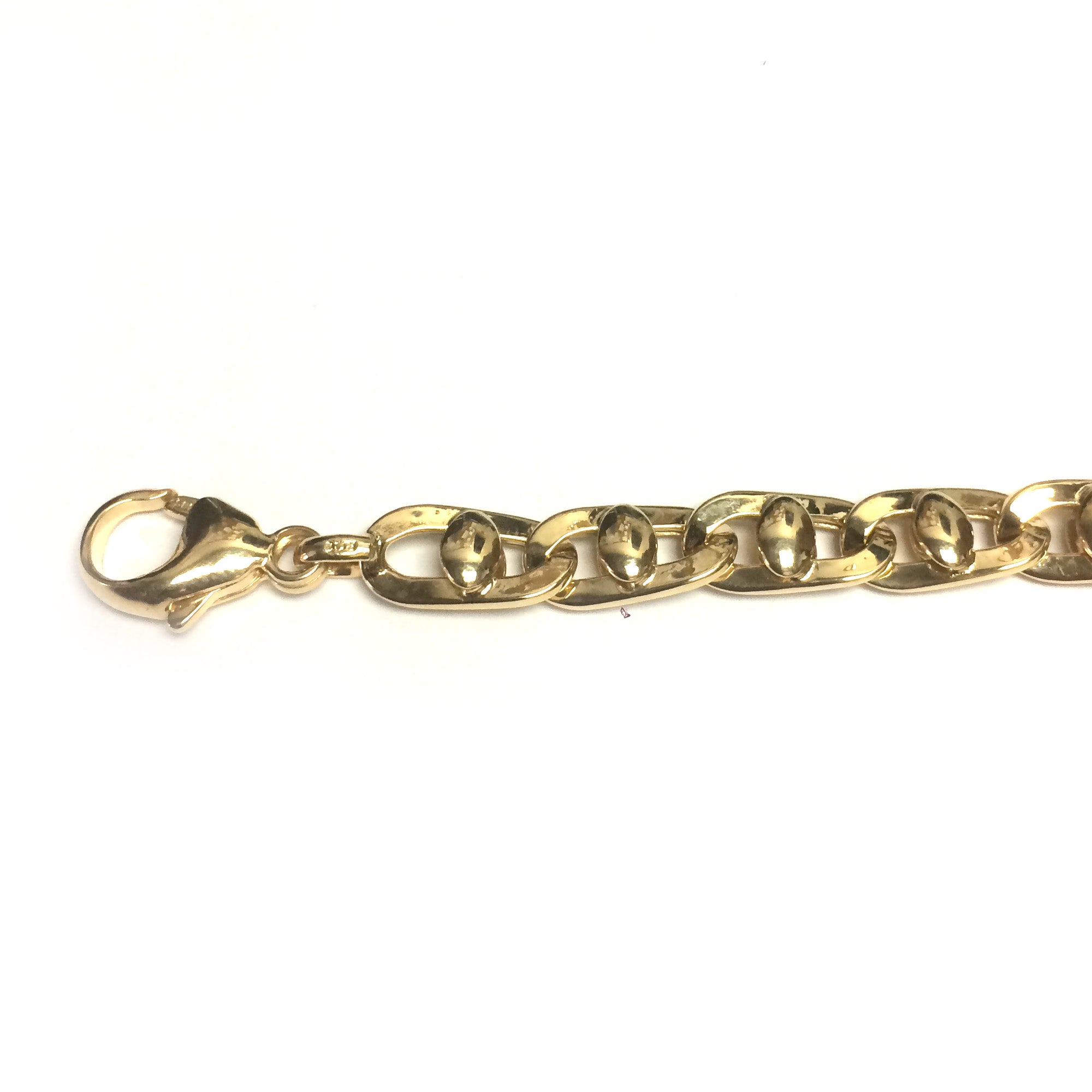 14k Yellow Gold Mariner Link Mens Bracelet, 8.5" fine designer jewelry for men and women