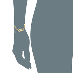 Infinity Theme Bolo Friendship Adjustable Bracelet In 14K Yellow Gold, 9.25" fine designer jewelry for men and women