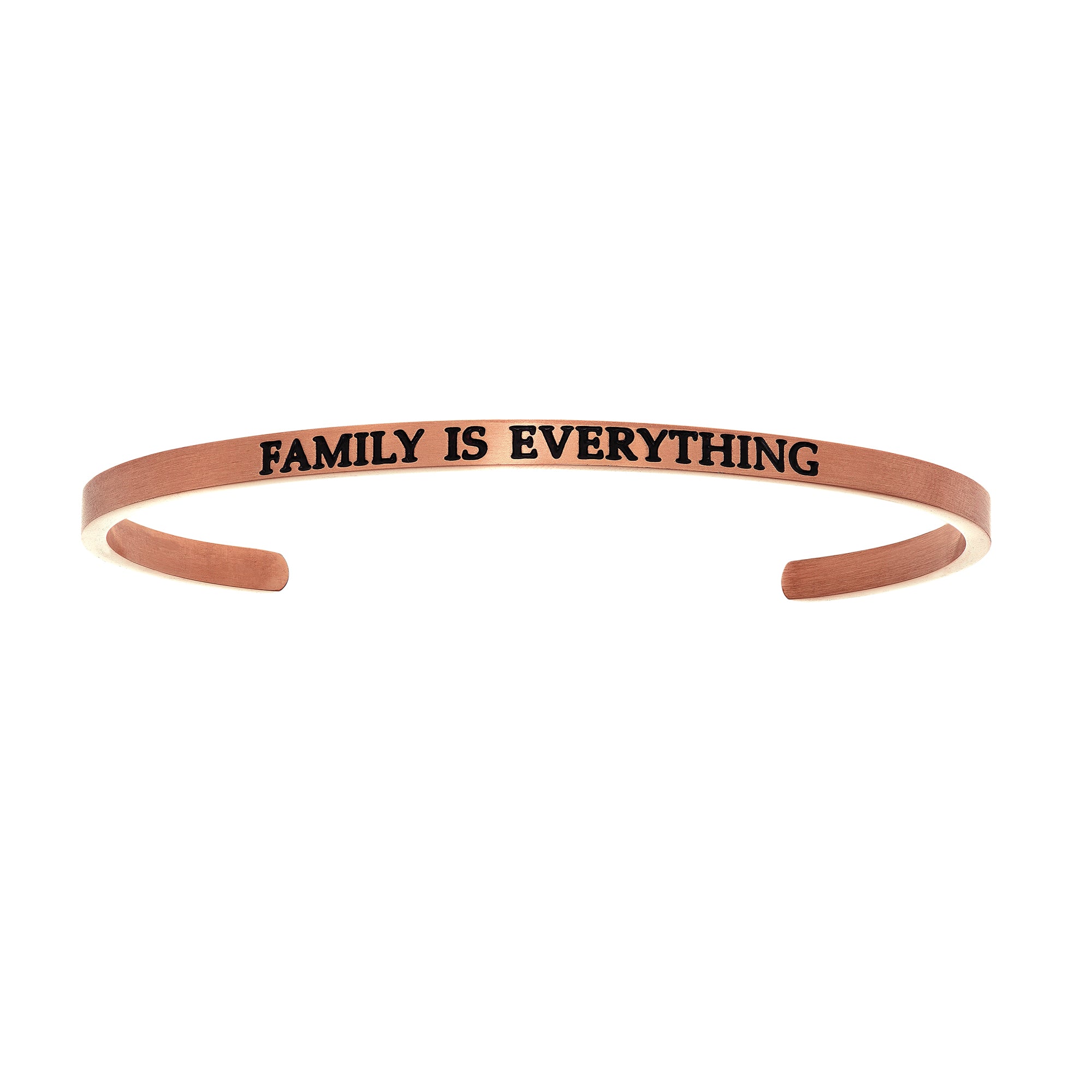 Intuitions Stainless Steel FAMILY IS EVERYTHING Diamond Accent Cuff Bangle Bracelet fine designer jewelry for men and women