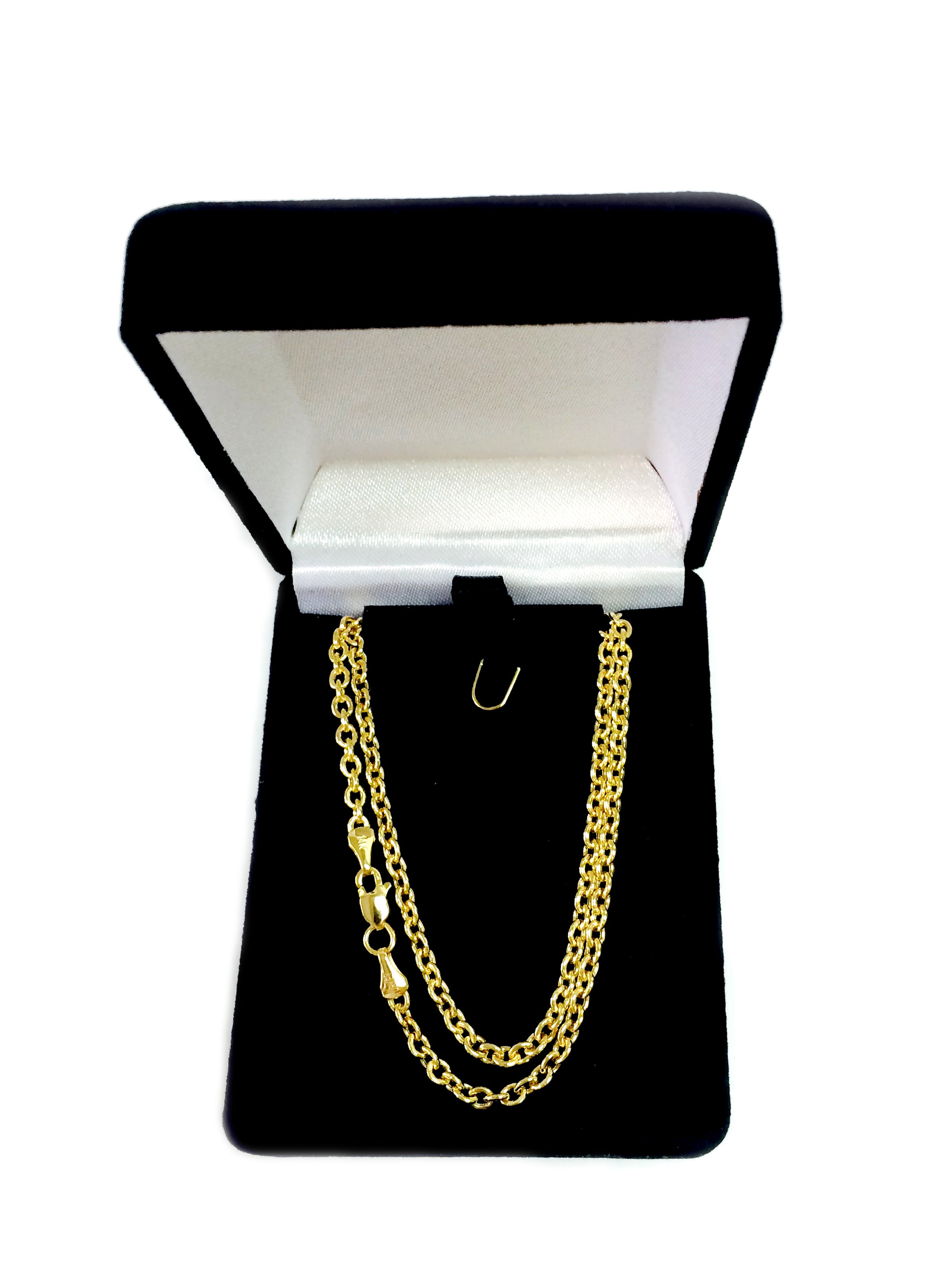 14k Yellow Gold Forsantina Chain Necklace, 3.1mm fine designer jewelry for men and women