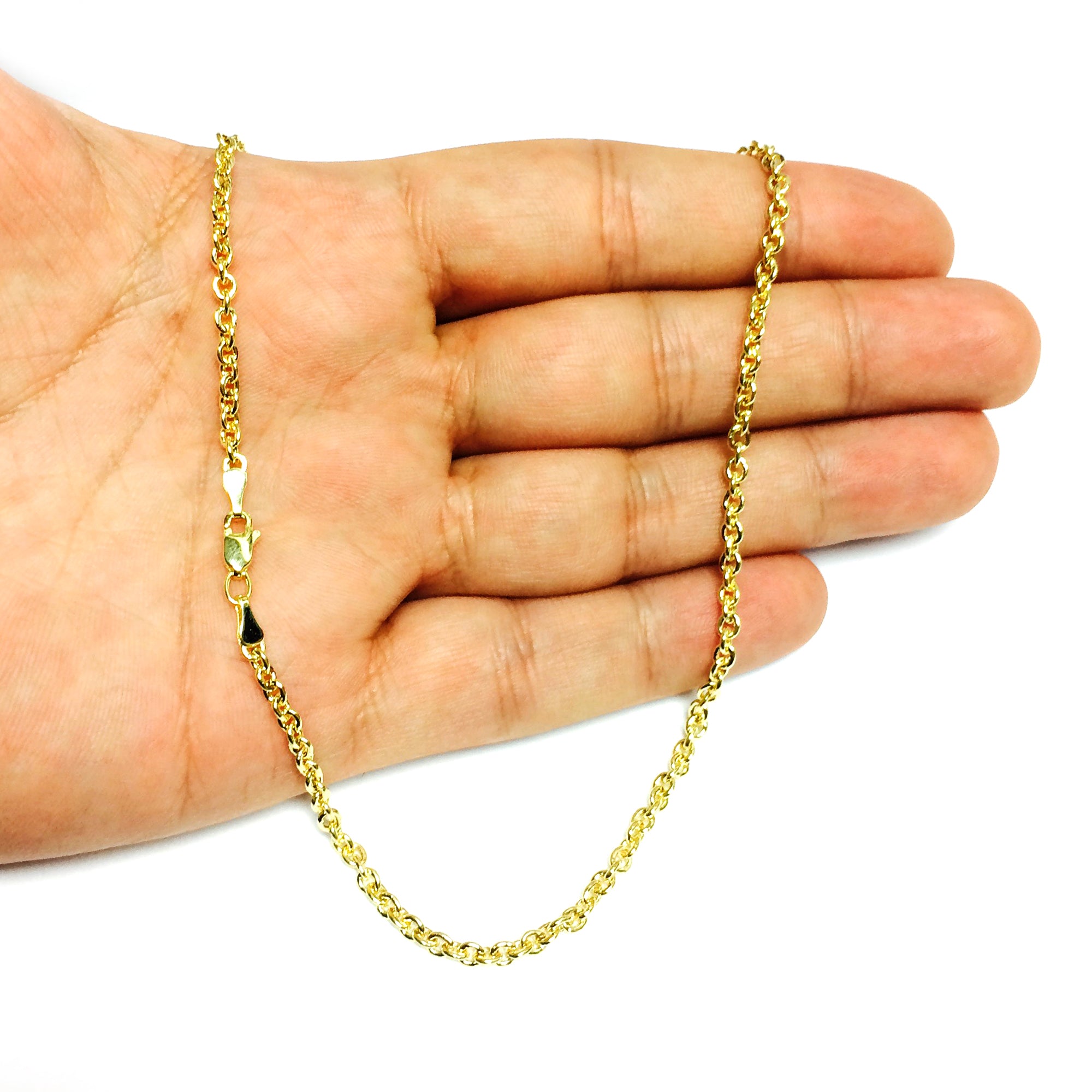 14k Yellow Gold Forsantina Chain Necklace, 3.1mm fine designer jewelry for men and women