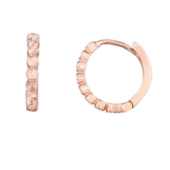 14K Gold Diamond Cut Round Huggie Hoop Earrings, 12mm fine designer jewelry for men and women