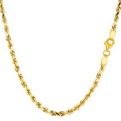 14K Yellow Gold Filled Solid Rope Chain Bracelet, 3.2mm, 8.5" fine designer jewelry for men and women