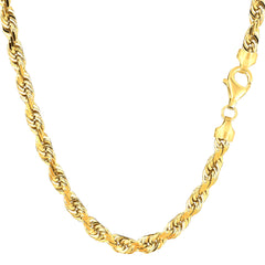 14K Yellow Gold Filled Solid Rope Chain Bracelet, 6.0mm, 8.5" fine designer jewelry for men and women