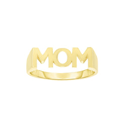 14k Yellow Gold Mom Womens Ring, 7 fine designer jewelry for men and women