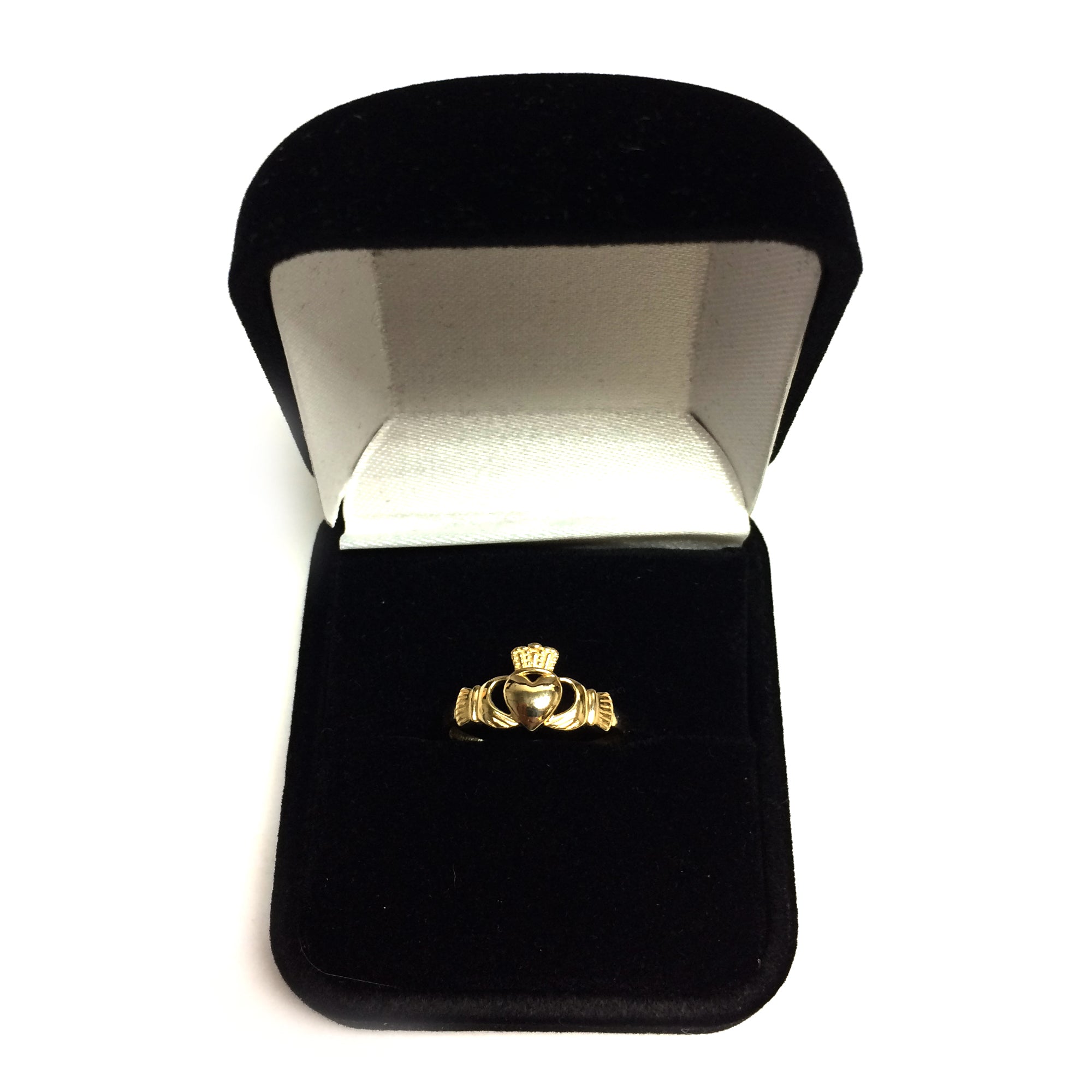 14k Yellow Gold Claddagh Ring fine designer jewelry for men and women