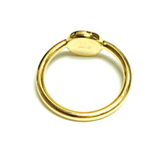 14k Yellow Gold Disc Personalized Ring fine designer jewelry for men and women