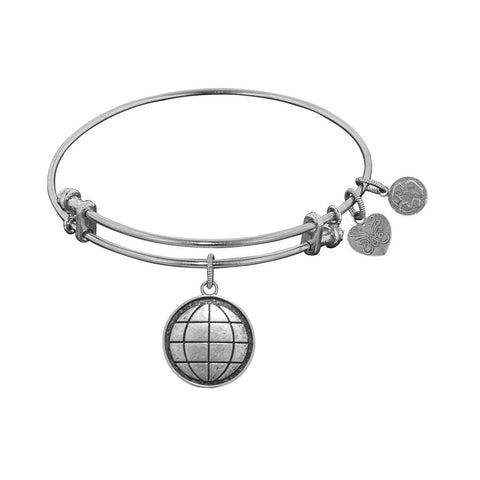 Smooth Finish Brass Earth Angelica Bangle Bracelet, 7.25"