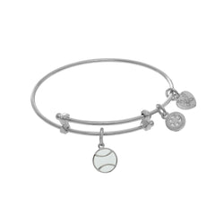 Softball Enamel Charm Adjustable Bangle Girls Bracelet - JewelryAffairs
