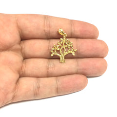 Sterling Silver 18 Karat Gold Overlay Plated Tree Of Life Pendant - JewelryAffairs