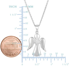 Sterling Silver Angel Pendant Sliding Fashion Necklace, 18" - JewelryAffairs