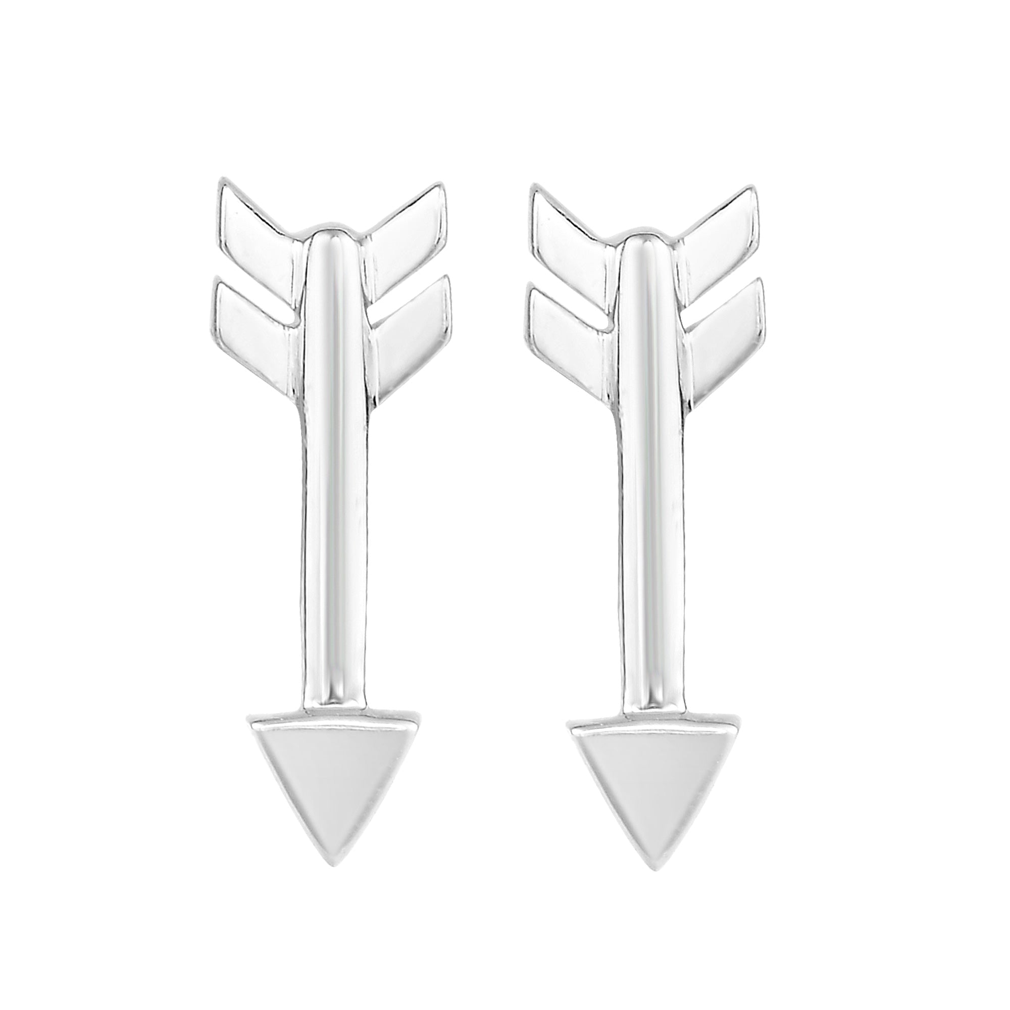 Sterling Silver Arrow Style Stud Earrings - JewelryAffairs