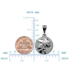 Sterling Silver Athena Greek Goddess Pendant, Diameter 20mm - JewelryAffairs