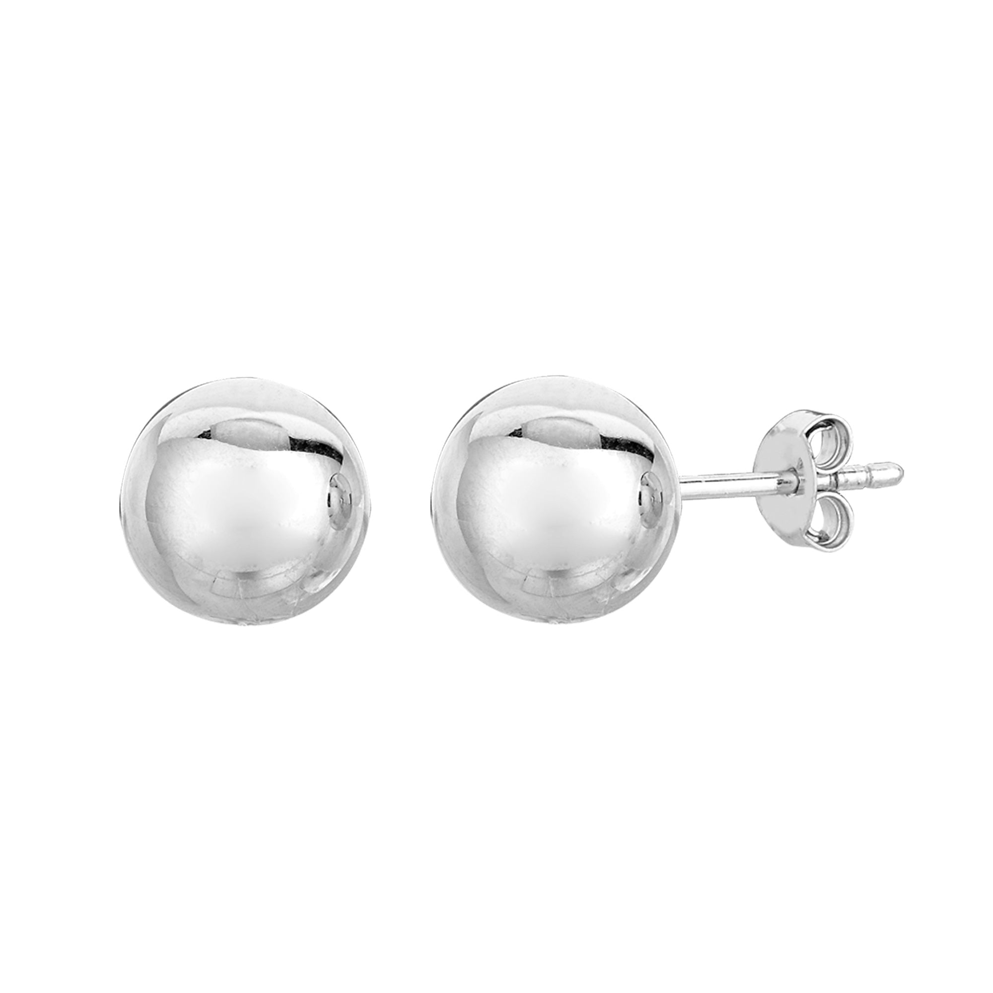 Sterling Silver Ball Stud Earrings - JewelryAffairs
