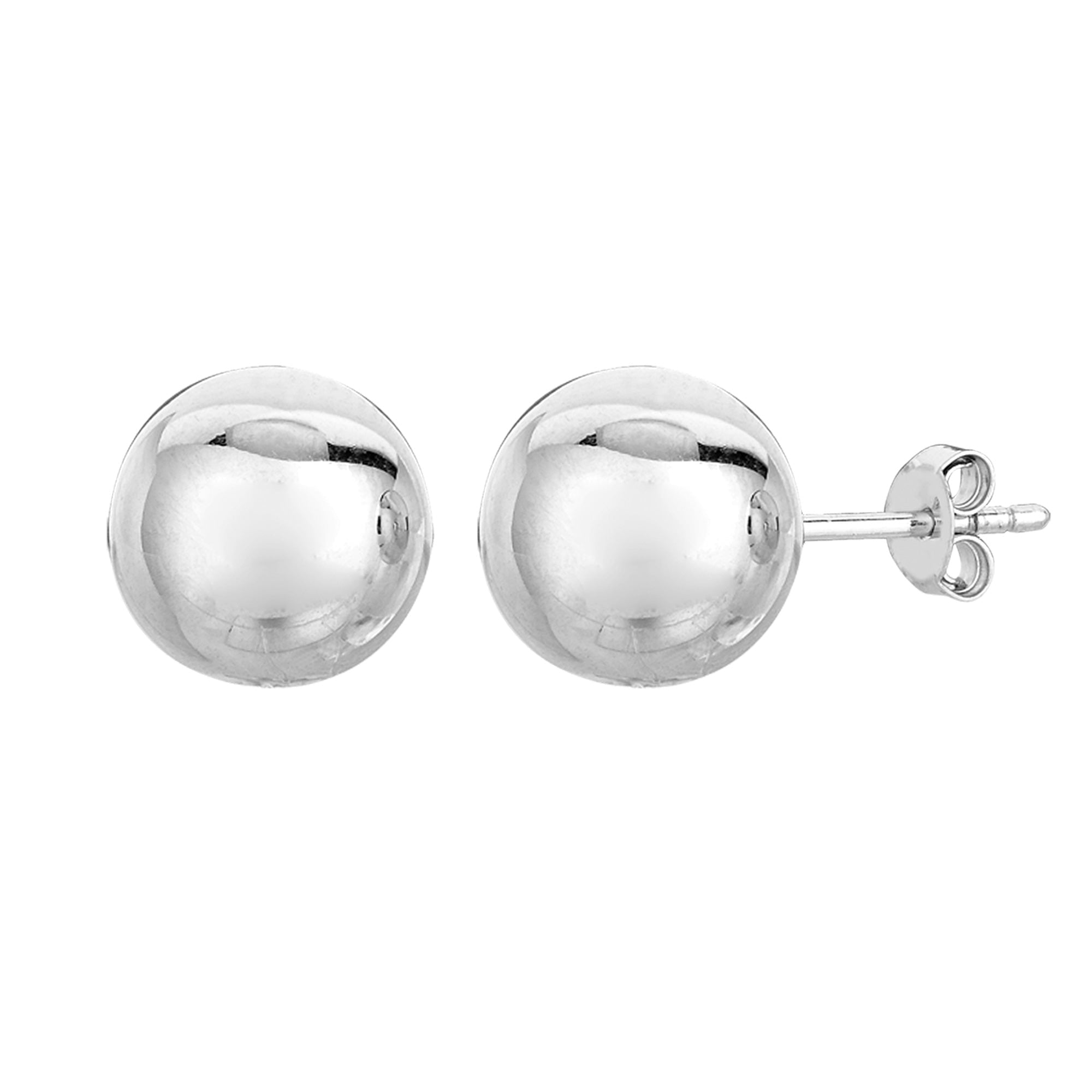 Sterling Silver Ball Stud Earrings - JewelryAffairs