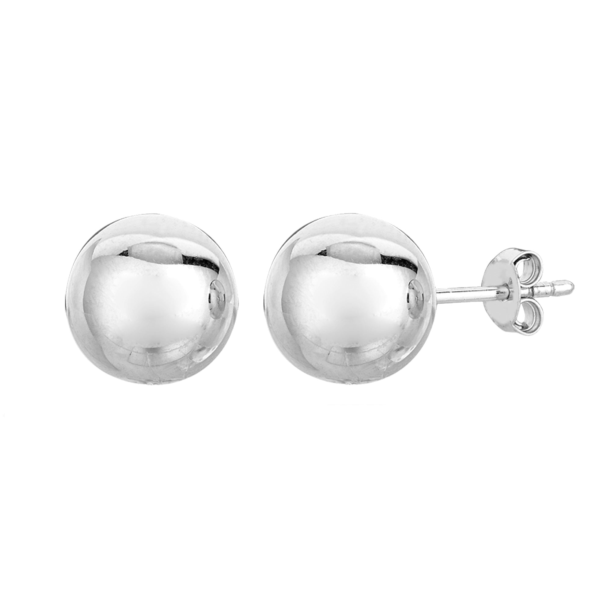 Sterling Silver Ball Stud Earrings - JewelryAffairs