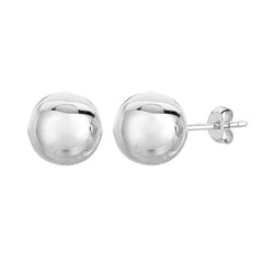 Sterling Silver Ball Stud Earrings - JewelryAffairs