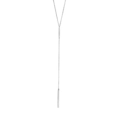 Sterling Silver Bar Charm Fancy Necklace, 18" - JewelryAffairs