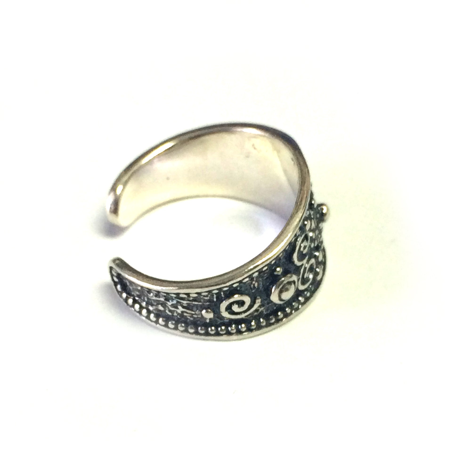 Sterling Silver Byzantine Adjustable Band Ring - JewelryAffairs