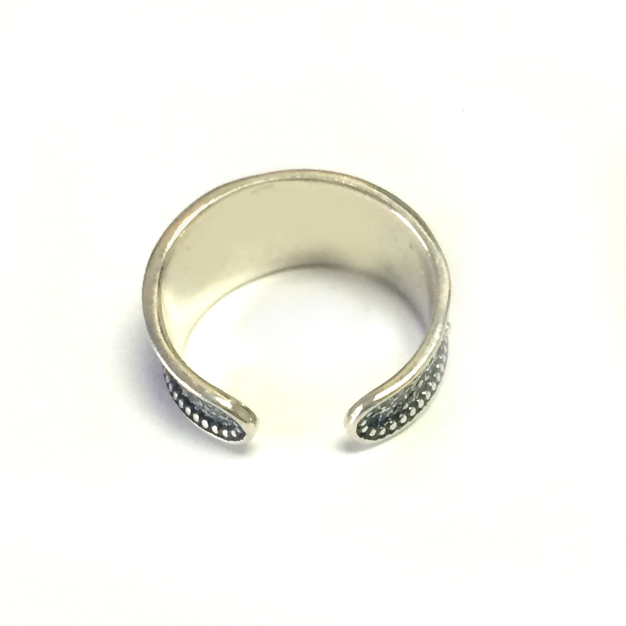 Sterling Silver Byzantine Adjustable Band Ring - JewelryAffairs
