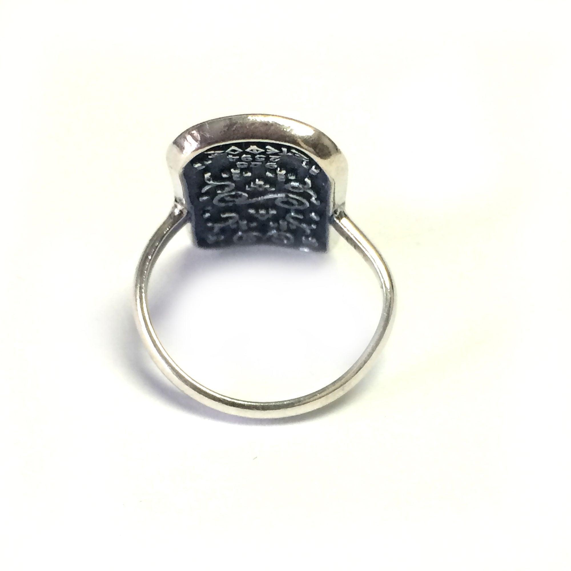 Sterling Silver Byzantine Style Rectangular Ring - JewelryAffairs