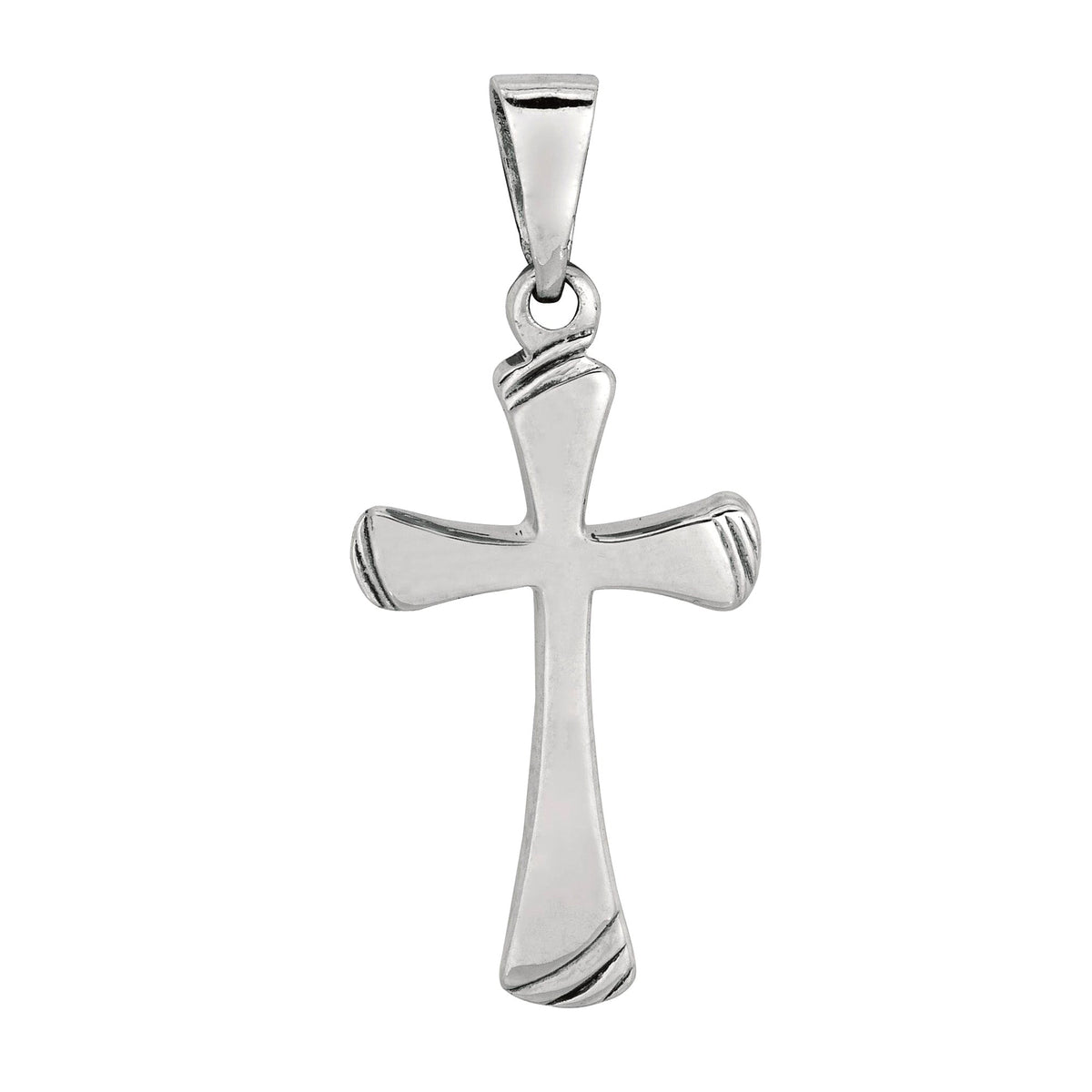 Sterling Silver Cross Pendant, 14 x 24 mm - JewelryAffairs