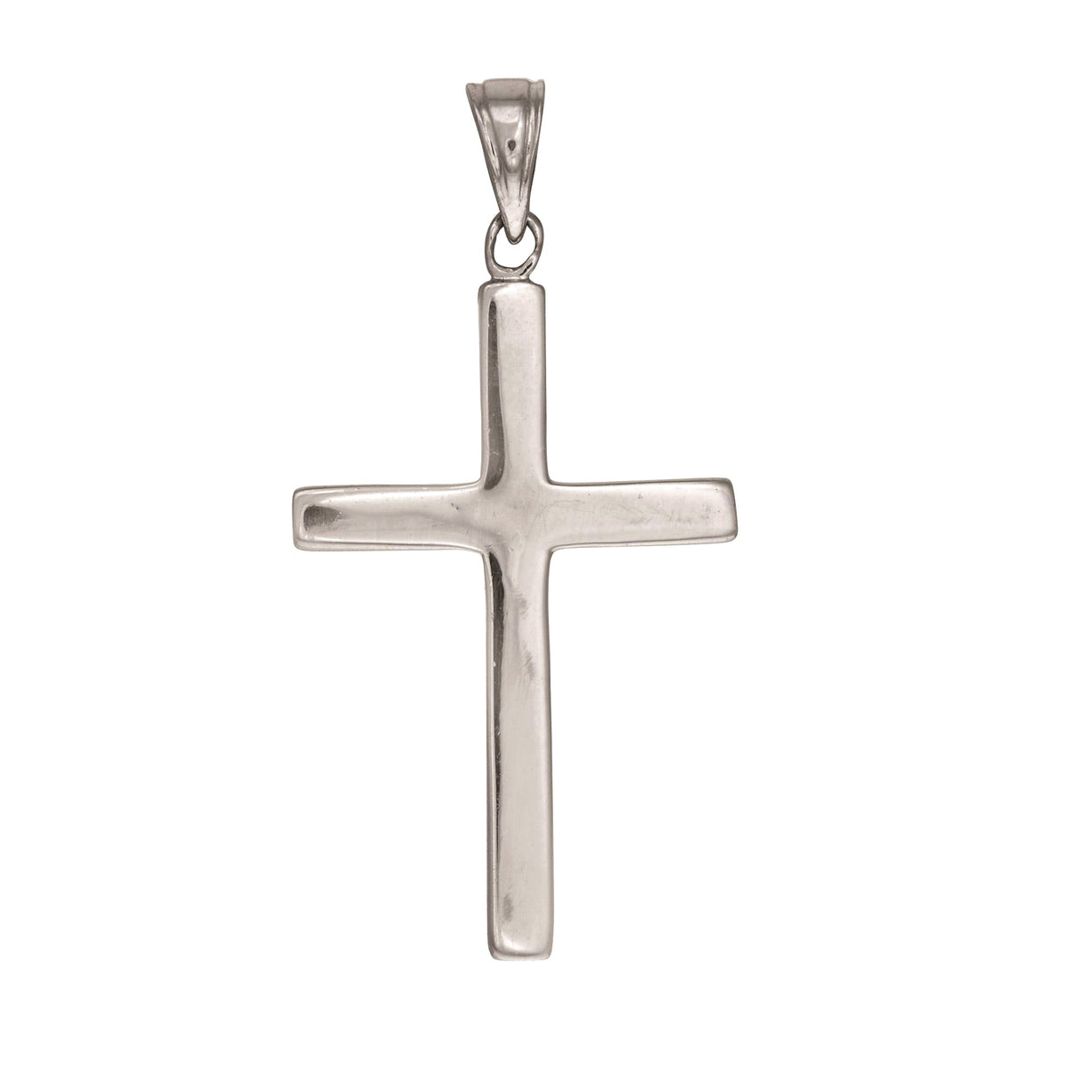 Sterling Silver Cross Pendant, 17 x 36 mm - JewelryAffairs