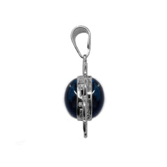 Sterling Silver Filigree Double Sided Evil Eye Pendant Charm - JewelryAffairs