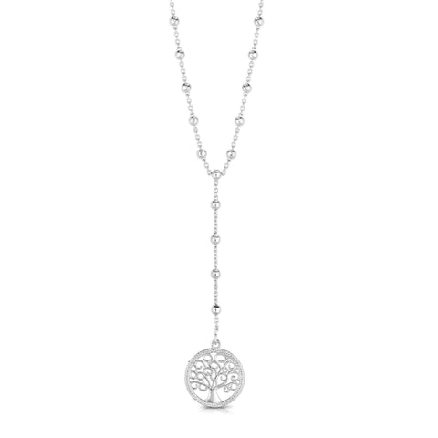 Sterling Silver Hanging Tree Of Life Pendant Necklace, 17"