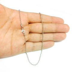Sterling Silver Rhodium Plated Rolo Chain Necklace, 1,8mm