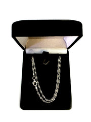 Sterling Silver Rhodium Plated Singapore Chain Necklace, 2.0mm