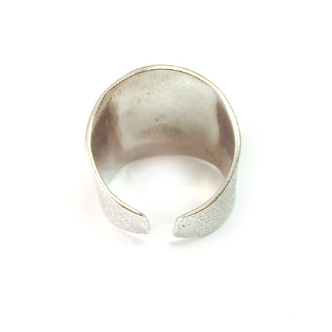 Sterling Silver Rhodium Plated Synthetic Blue Opal Ring, Size 6