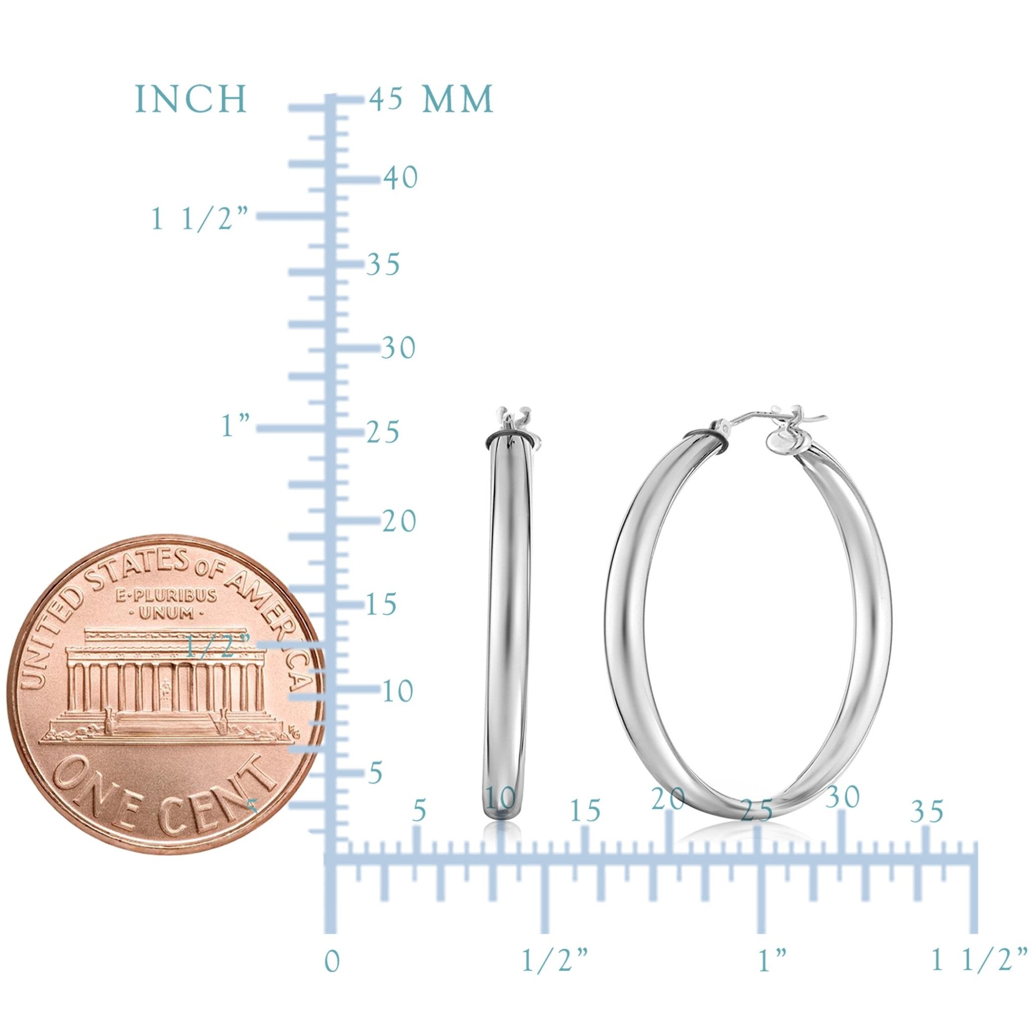 Sterling Silver Round Snuggable Huggie Hoop Earrings - JewelryAffairs