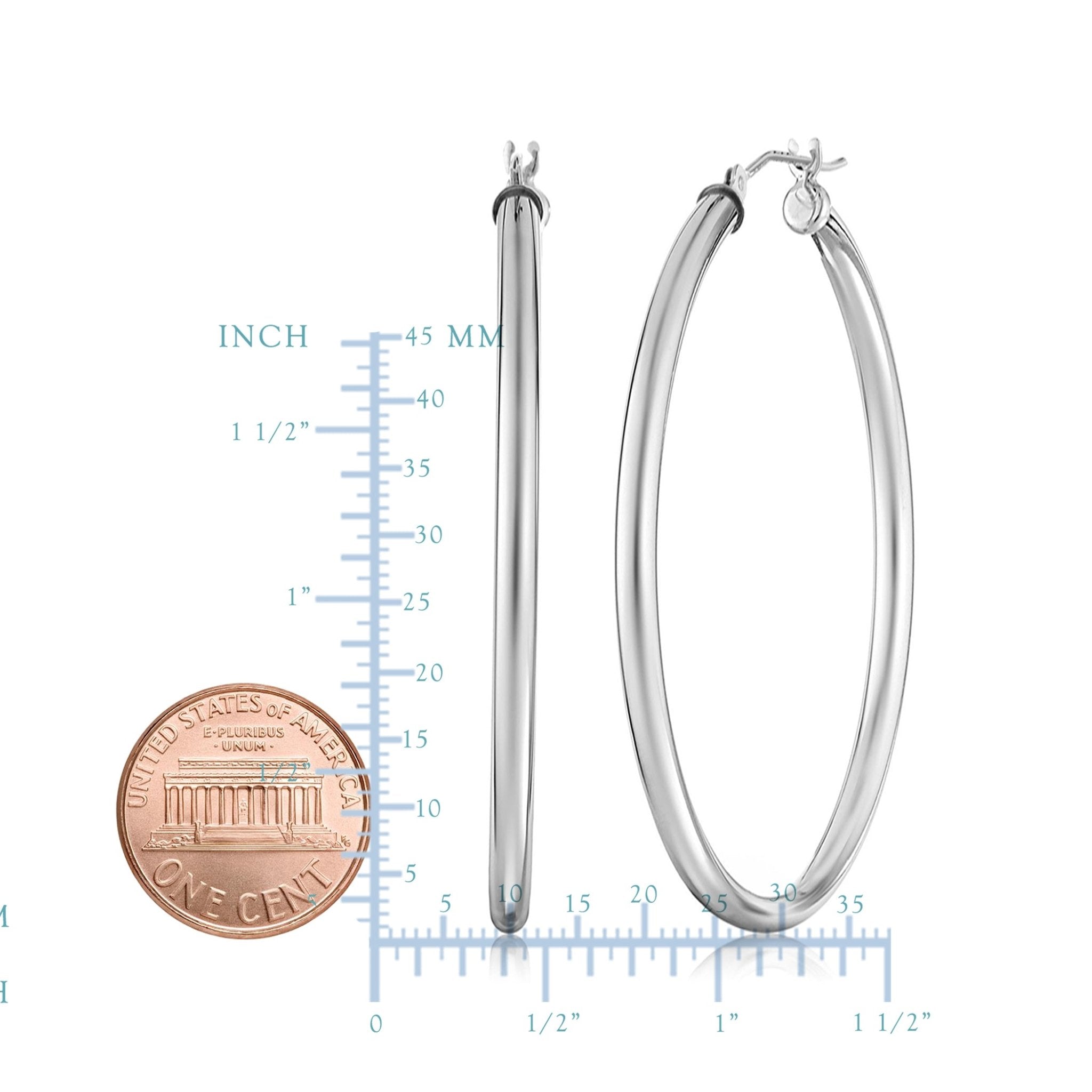Sterling Silver Round Snuggable Huggie Hoop Earrings - JewelryAffairs