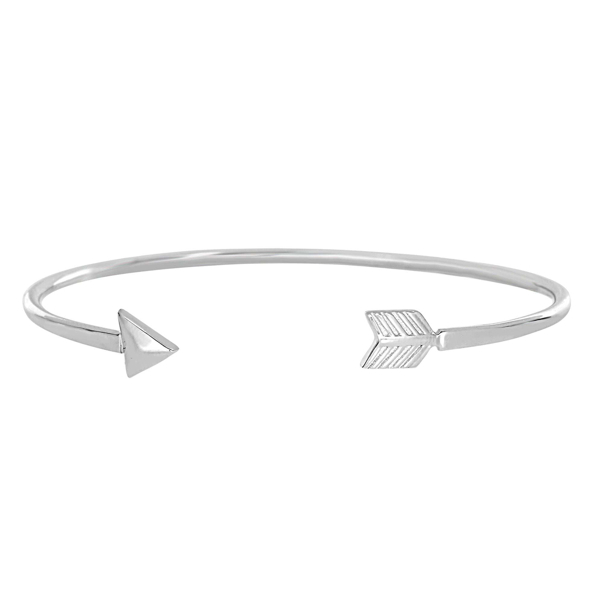 Sterling Silver Sideways Arrow Bracelet Cuff