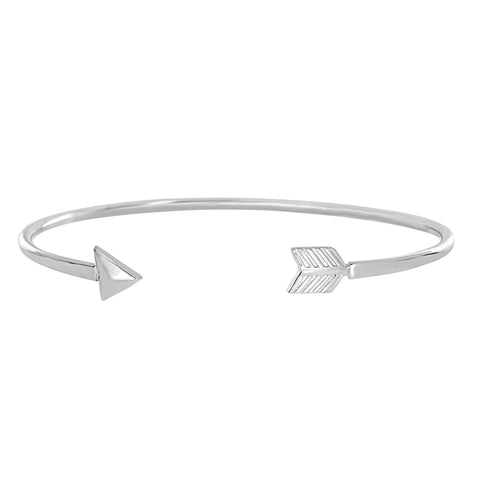 Sterling Silver Sideways Arrow Bracelet Cuff