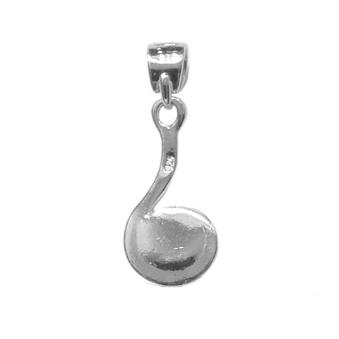 Sterling Silver Swirl Evil Eye Pendant Charm