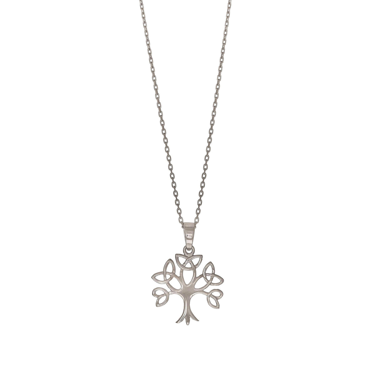 Sterling Silver Tree Of Life Pendant Womens Necklace, 18" - JewelryAffairs