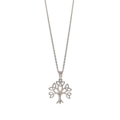 Sterling Silver Tree Of Life Pendant Womens Necklace, 18" - JewelryAffairs