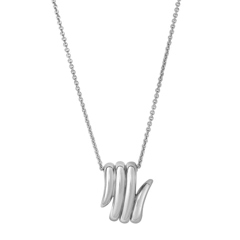 Sterling Silver Vine Z Pendant Womens Necklace, 18"